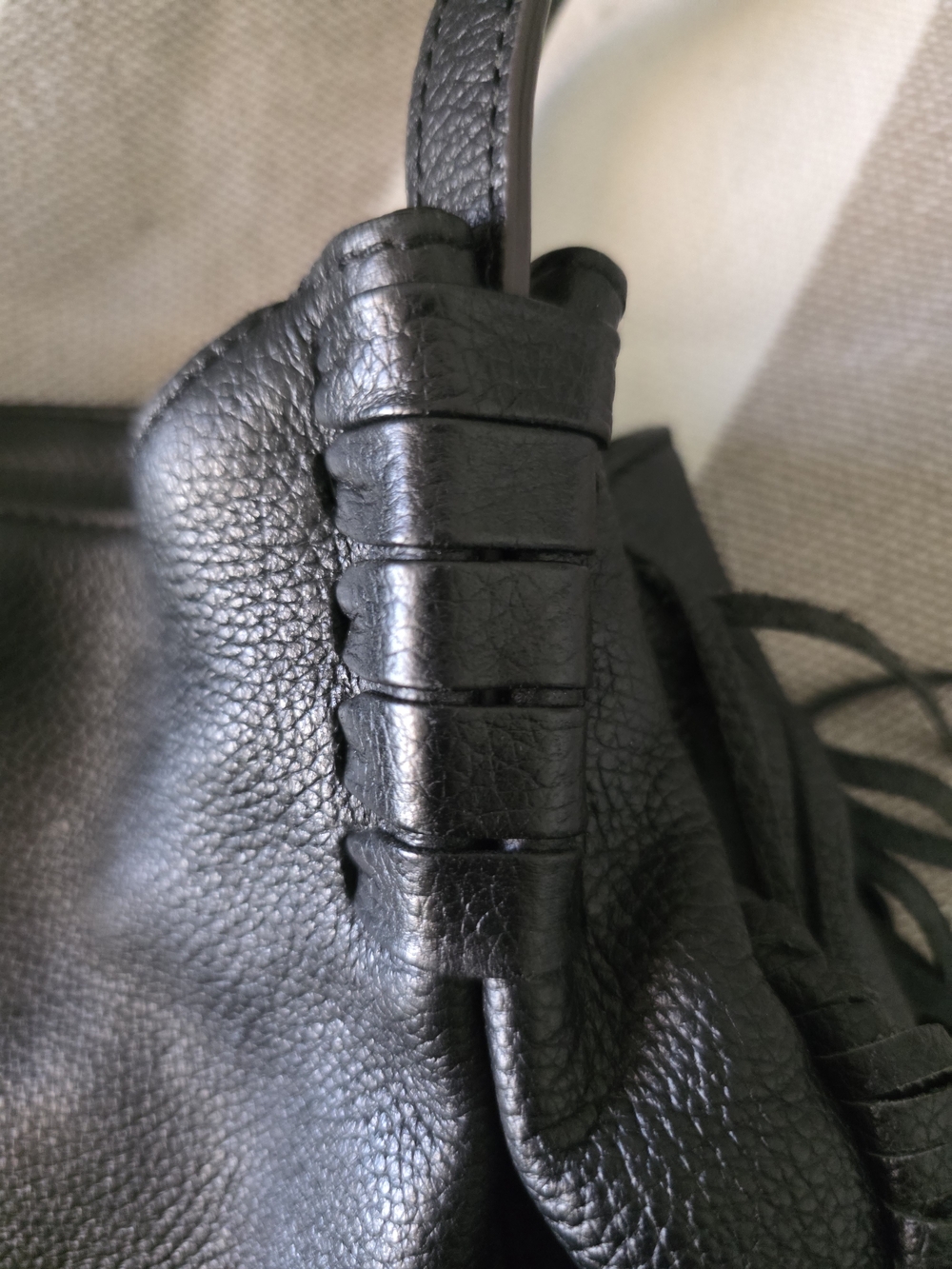 Aimee Kestenberg Black Leather Fringe Shoulder Bag - Picture 16 of 16